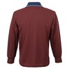 Long Sleeve Polo - burgundy